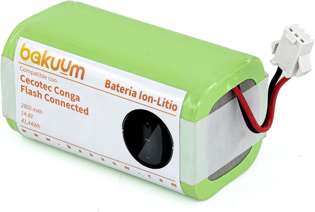Batería Bakuum 2600mAh 14.4V 37.44Wh para Cecotec Conga Flash Connected. Larga autonomía. Rendimiento Fiable.